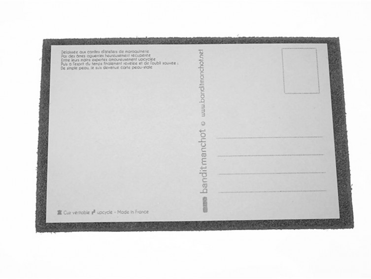  Carte Postale Cuir 'Reine des Mamans' Noire 