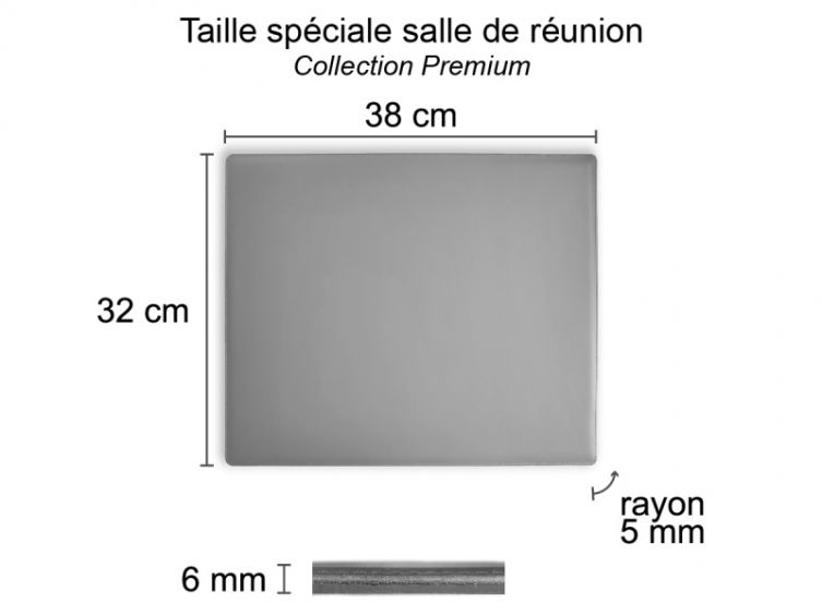 Sous-main mini en cuir bleu - 38x32 cm - 