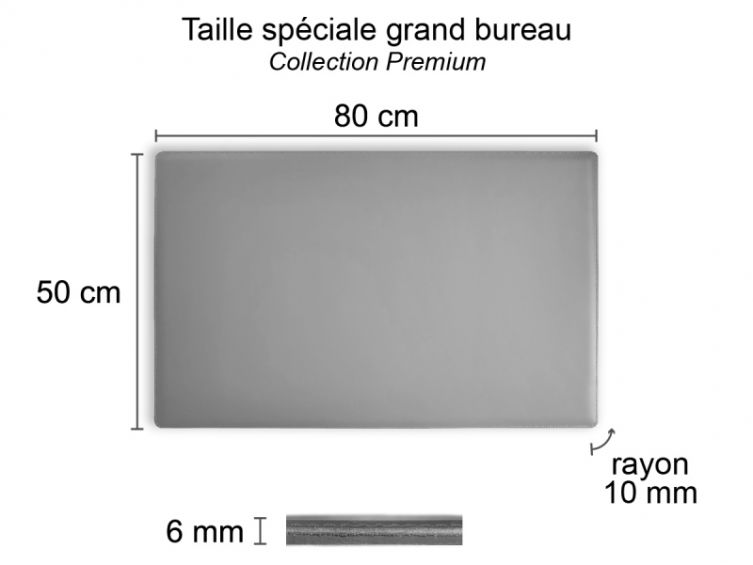 Sous-main XL en cuir vert anglais - 80x50 cm - 