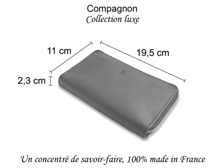 Compagnon hermétique de luxe en cuir marron - 20 cm - C H