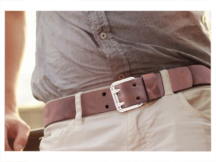 Ceinture homme en cuir vieilli épais et souple 4007 DKR M