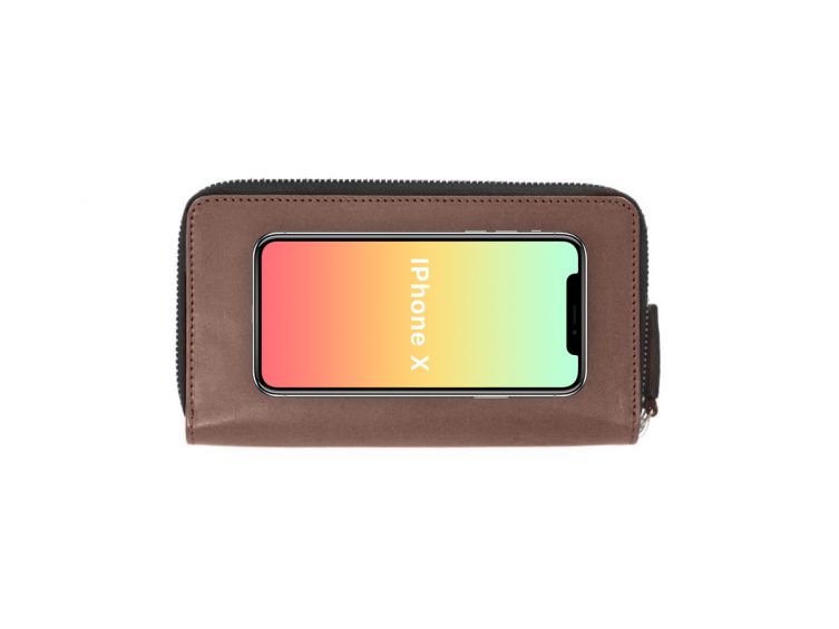 Compagnon hermétique de luxe en cuir marron - 20 cm - C H
