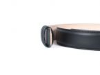 Ceinture en cuir lisse noir 35 mm pour boucle à pince