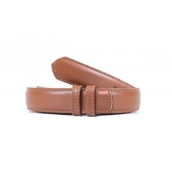 Ceinture en cuir lisse gold 35 mm pour boucle à pince