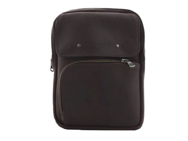 Sacoche en cuir marron foncé mustang - 9169
