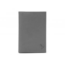 Protège passeport en cuir - gris - 421 