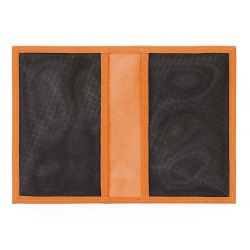 Protège passeport en cuir - orange - 421 
