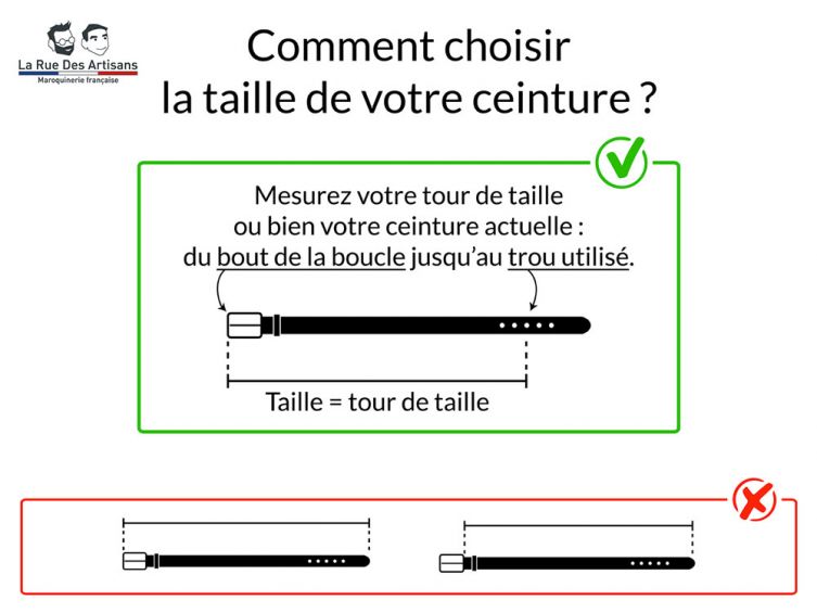 Ceinture sans boucle en cuir marron 45 mm 1004