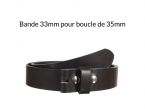 Ceinture en cuir sans boucle Noir 35 mm 4002