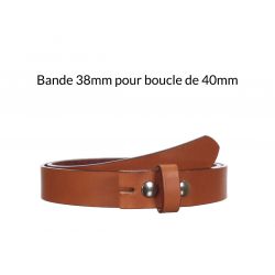 Ceinture en cuir sans boucle gold 40 mm 4003