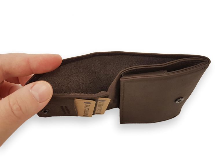 Porte monnaie Baroudeur en cuir marron foncé - 9147