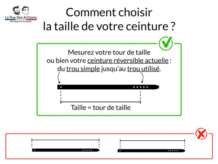 Ceinture cuir réversible, noir lisse et marron grainé - 5002