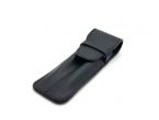 Etui 2 stylos en cuir noir