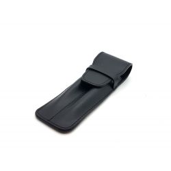Etui 2 stylos en cuir noir