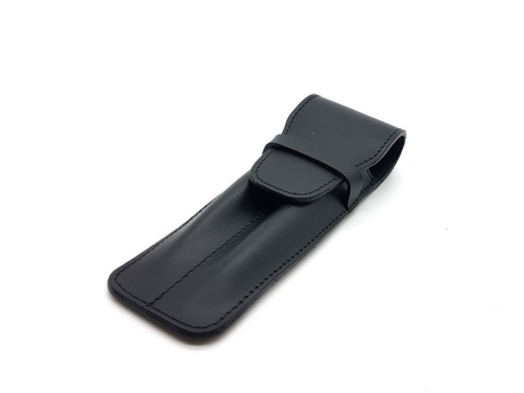 Etui 2 stylos en cuir noir
