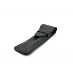 Etui 2 stylos en cuir vert anglais