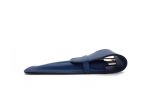 Etui 2 stylos en cuir bleu cobalt
