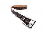 Fine ceinture femme en cuir "python", boucle rectangulaire - 9087 