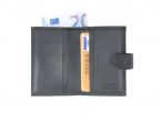 Porte-cartes compact de luxe tout cuir gold fermeture à patte - C1167P