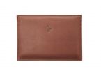 Porte papier auto compact de luxe tout cuir marron - PM-003-01