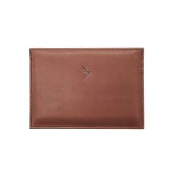 Porte papier auto compact de luxe tout cuir marron - PM-003-01