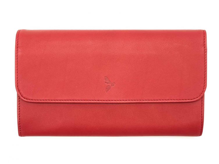 Compagnon luxe en cuir rouge - 20 cm - PM-004-01