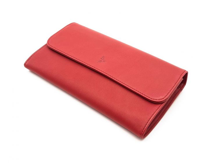 Compagnon luxe en cuir rouge - 20 cm - PM-004-01