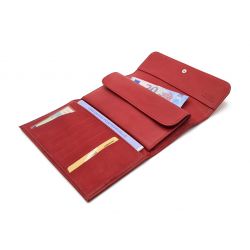 Compagnon luxe en cuir rouge - 20 cm - PM-004-01