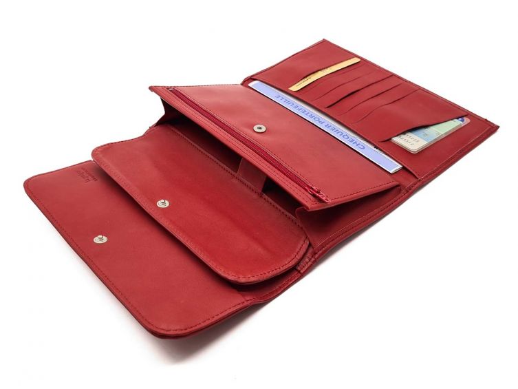 Compagnon luxe en cuir rouge - 20 cm - PM-004-01