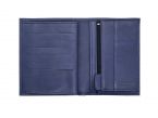 Portefeuille luxe en cuir bleu - 15 cm - PM-019-01