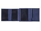 Portefeuille luxe en cuir bleu - 15 cm - PM-019-01