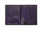 Portefeuille luxe en cuir myrtille - 15 cm - PM-019-01