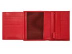 Portefeuille luxe en cuir rouge - 15 cm - PM-019-01
