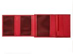 Portefeuille luxe en cuir rouge - 15 cm - PM-019-01