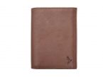 Portefeuille luxe en cuir marron - 13 cm - PM-028-01