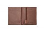 Portefeuille luxe en cuir marron - 13 cm - PM-028-01