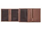 Portefeuille luxe en cuir marron - 13 cm - PM-028-01