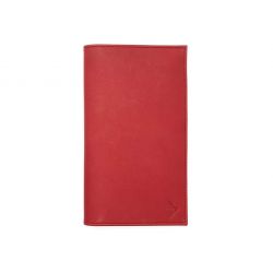 Porte chéquier de luxe tout cuir rouge - PM-012-01 