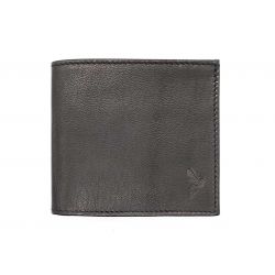 Porte-cartes à l'italienne de luxe tout cuir noir 6 Cartes - PM-011-01 