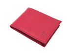 Porte monnaie à l'italienne de luxe 3 volets tout cuir fuchsia - PM-036-01