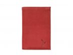 Porte-cartes compact "Luxe" tout cuir rouge - PM-038-01