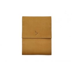 Porte chéquier "Luxe" tout cuir Gold - talon latéral - PM-030-01