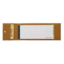 Porte chéquier "Luxe" tout cuir Gold - talon latéral - PM-030-01