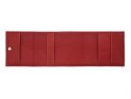 Porte chéquier "Luxe" tout cuir rouge - talon latéral - PM-030-01