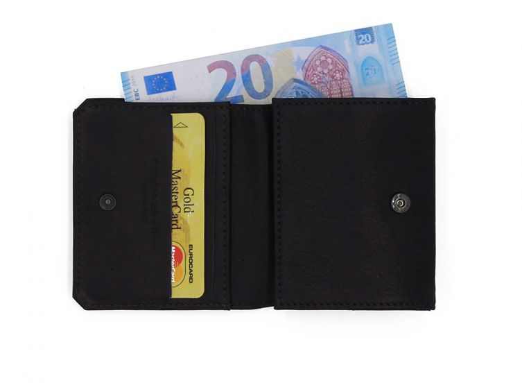 Porte monnaie Baroudeur en cuir marine - 9147