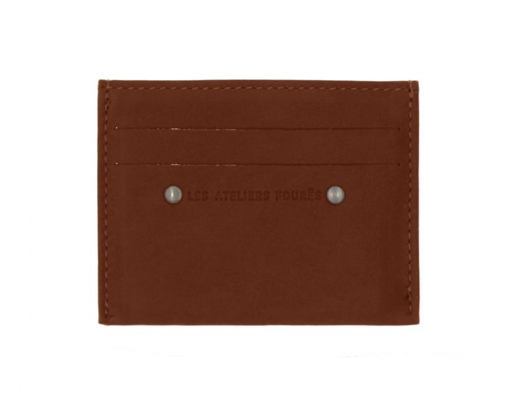 Porte-cartes 4 cartes anti-rfid en cuir cognac - 930 X