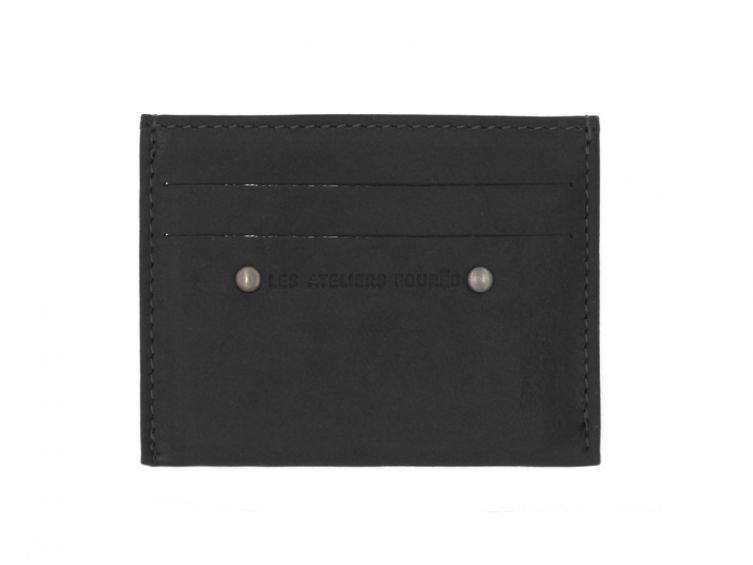 Porte-cartes 4 cartes anti-rfid en cuir noir - 930 X