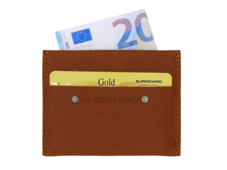 Porte-cartes 4 cartes anti-rfid en cuir fauve- 930 X