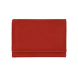 Portefeuille "Luxe" en cuir rouge - avec passant ceinture - PM-014-01 
