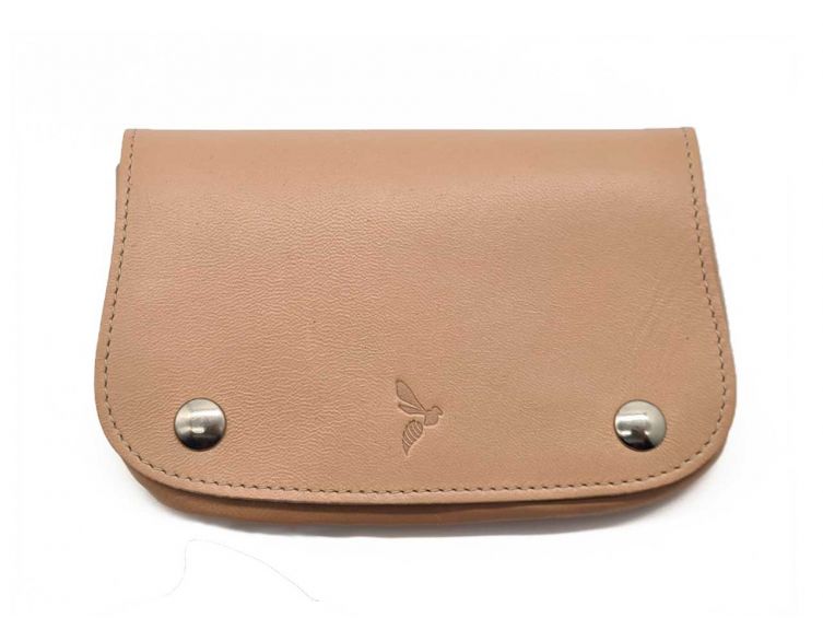 Blague à tabac "Luxe" en cuir nude - PM-034-01